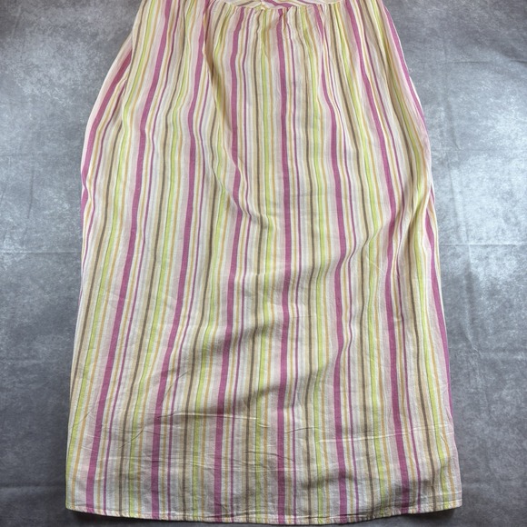 Old Navy Dress Womens XL Beige Striped O-Ring Halter Romper Pink Stripe NEW - Picture 8 of 11